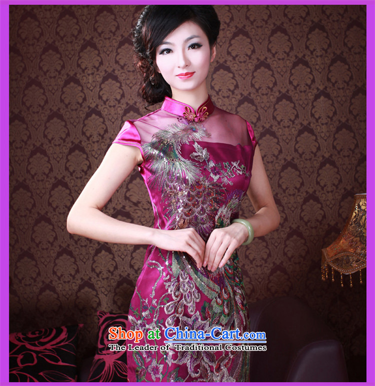 After a new spring and autumn wind 2015 improved qipao lace purple stylish Phoenix dinner dress 0138 4345 first leaves S picture, prices, brand platters! The elections are supplied in the national character of distribution, so action, buy now enjoy more preferential! As soon as possible.