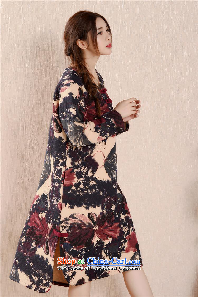2015 Autumn and winter ethnic new larger thick mm Graphics Print Cotton Thin thick dresses female FZ559 suit L picture, prices, brand platters! The elections are supplied in the national character of distribution, so action, buy now enjoy more preferential! As soon as possible.