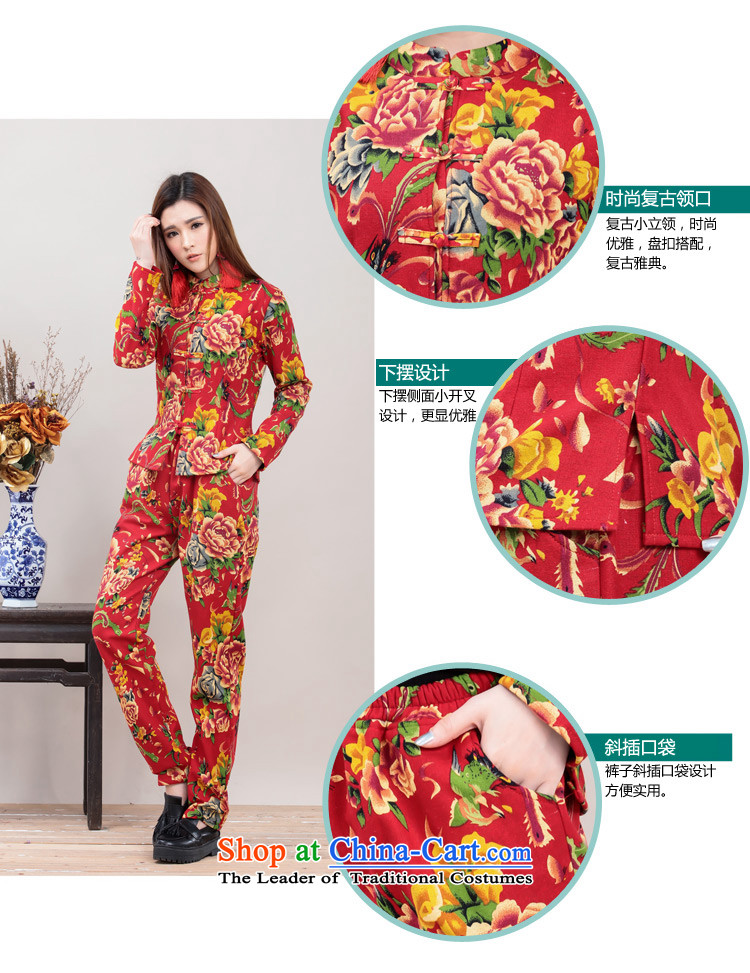 Ethnic Chinese Wind Mudan stamp tray clip jacket + Leisure pants and two piece kit plus lint-free package FZ559 RED M picture, prices, brand platters! The elections are supplied in the national character of distribution, so action, buy now enjoy more preferential! As soon as possible.