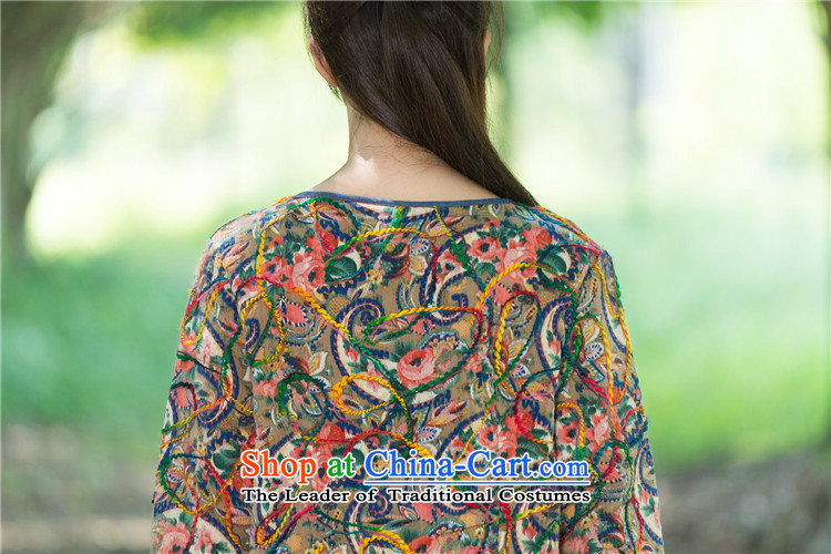 2015 Autumn and winter wind national women's new Sau San-horn cuff printed cloth stitching shirt female FZ559 Blue M picture, prices, brand platters! The elections are supplied in the national character of distribution, so action, buy now enjoy more preferential! As soon as possible.