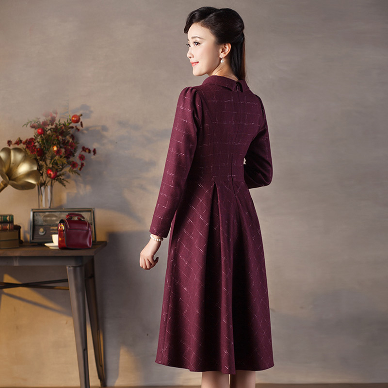 A Pinwheel Without Wind-fang yu in Yat long long-sleeved gross? dresses 2015 autumn and winter new Foutune of female dresses Stanley M Yat Lady , , , shopping on the Internet