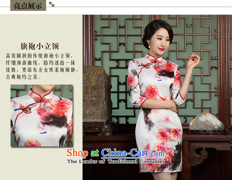 Yuan of ink safflower 2015 retro fitted improved qipao autumn cheongsam dress cheongsam dress new Ms. SZ3C006 picture color S paintings picture, prices, brand platters! The elections are supplied in the national character of distribution, so action, buy now enjoy more preferential! As soon as possible.