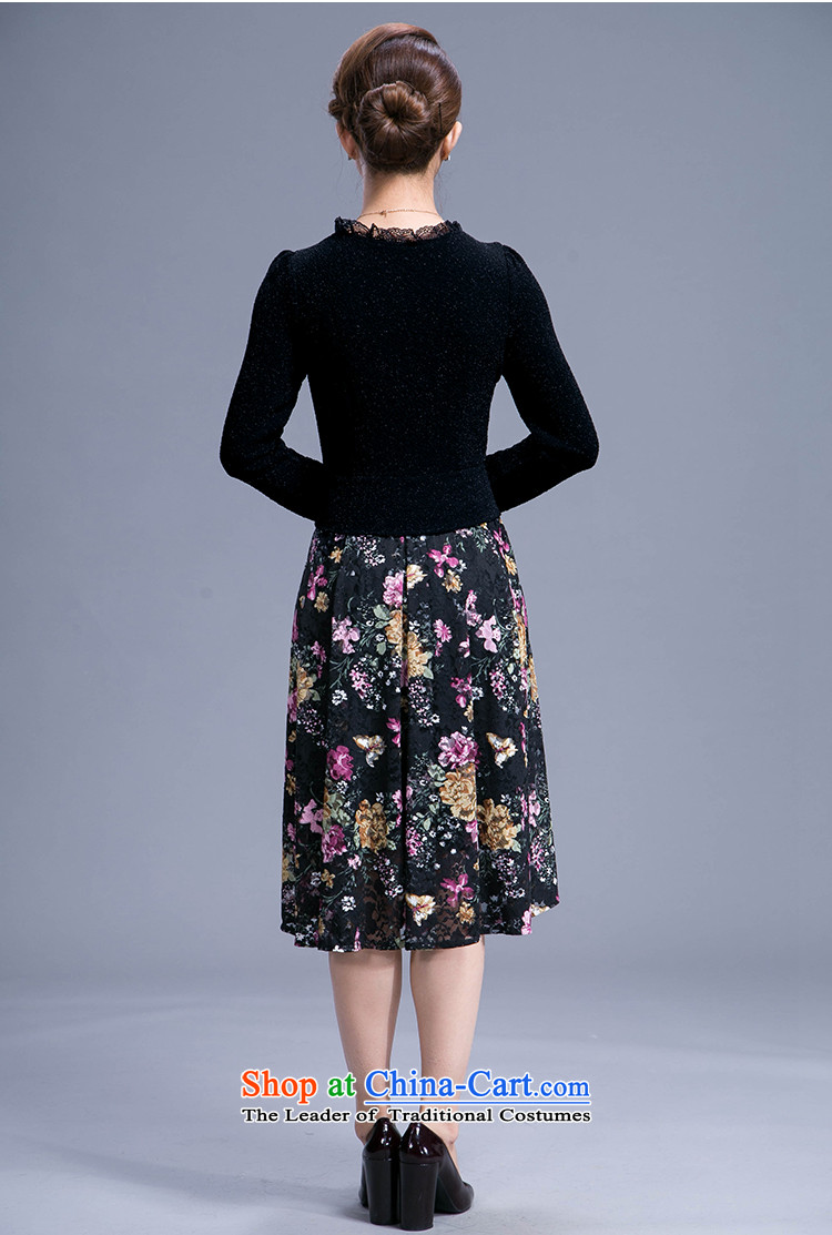 Connie shop autumn 琊 Memnarch replacing large middle-aged female Korean Sau San mother who decorated temperament in the skirt long black 2XL Photo, prices, brand platters! The elections are supplied in the national character of distribution, so action, buy now enjoy more preferential! As soon as possible.