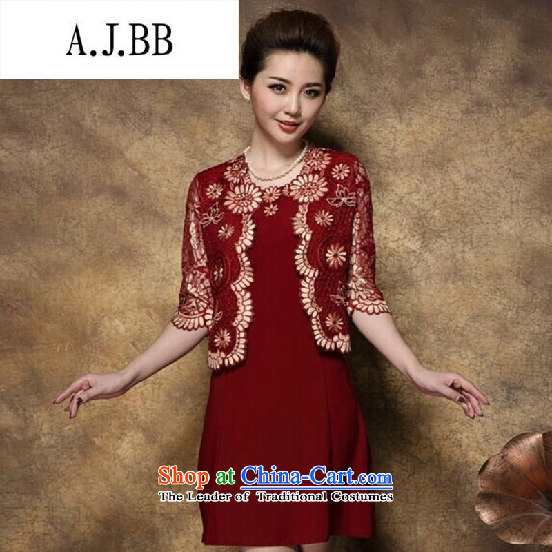 Connie shop autumn 琊 Memnarch New) Older mother large load wedding banquet two kits dresses black L,A.J.BB,,, shopping on the Internet