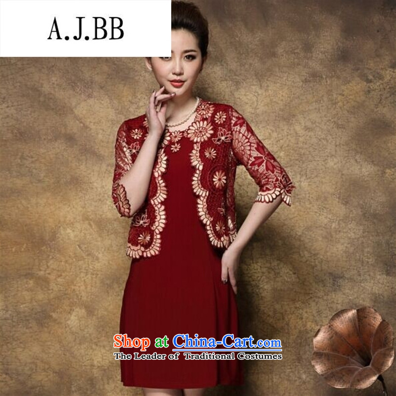 Connie shop autumn 琊 Memnarch New) Older mother large load wedding banquet two kits dresses black L,A.J.BB,,, shopping on the Internet