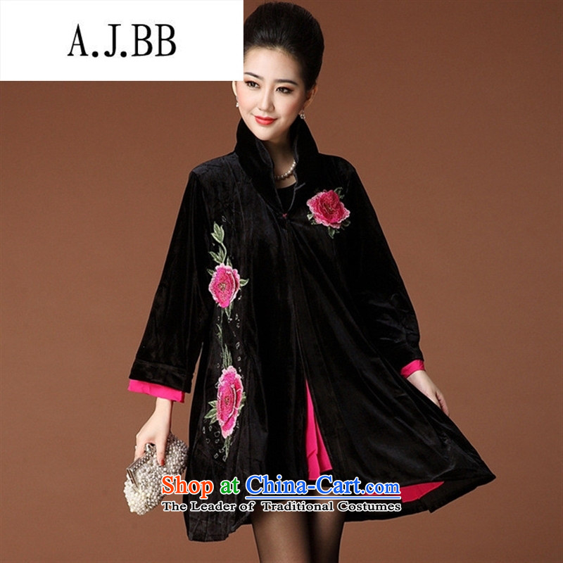 Memnarch 琊 Connie shop autumn and winter new elderly mother in long to Increase brown jacket XL,A.J.BB,,, Kim scouring pads shopping on the Internet