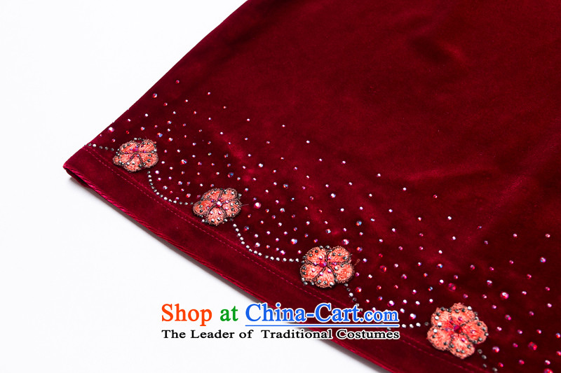 Memnarch 琊 Connie shop autumn and winter new elderly mother replacing wedding dresses wedding Kim velvet wine red L picture, prices, brand platters! The elections are supplied in the national character of distribution, so action, buy now enjoy more preferential! As soon as possible.