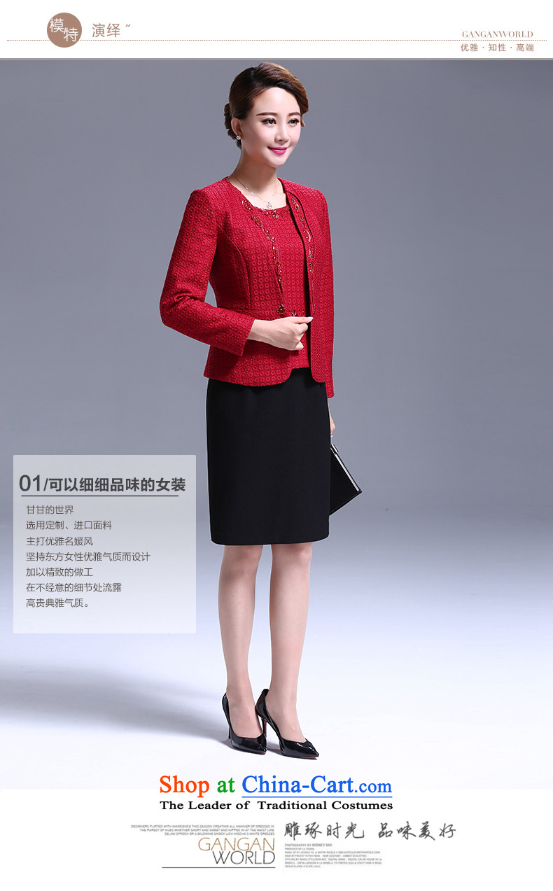 Connie shop autumn 琊 Memnarch load new large wedding dresses in the elderly mother kit skirt temperament dresses Red 4XL Photo, prices, brand platters! The elections are supplied in the national character of distribution, so action, buy now enjoy more preferential! As soon as possible.