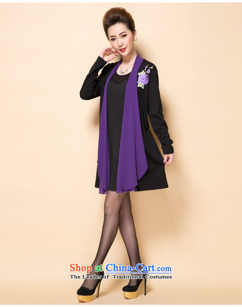 Memnarch 琊 Connie shop autumn and winter new color embroidered collar shawl knocked larger mother replacing embroidery cardigan long Yi (addition, forming the basis of the Netherlands as large L photo purple, prices, brand platters! The elections are supplied in the national character of distribution, so action, buy now enjoy more preferential! As soon as possible.