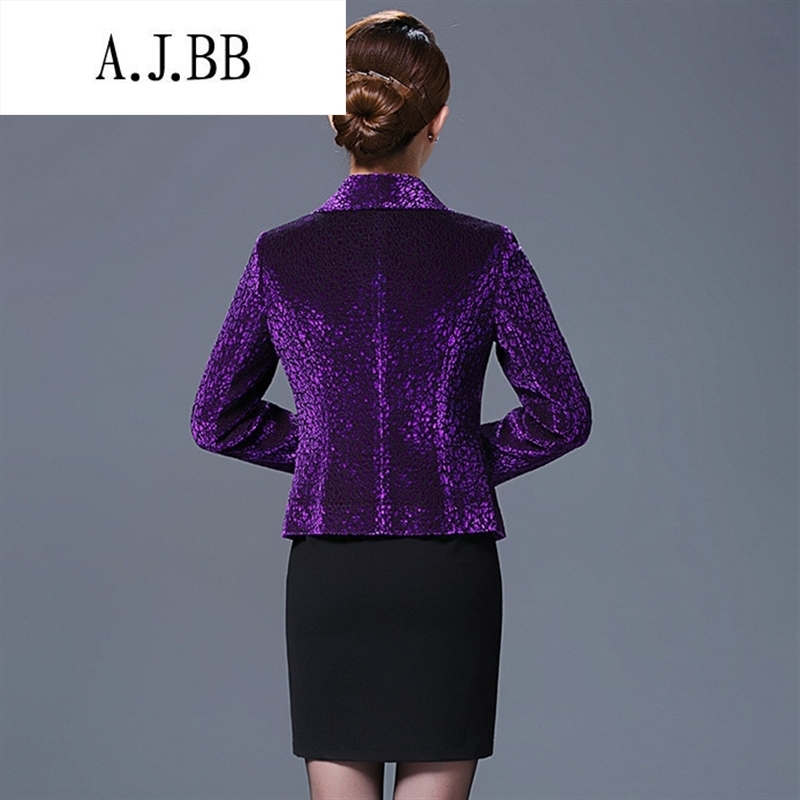 Memnarch 琊 Connie shops of autumn and winter new elderly mother with larger vocational temperament Sau San banquet jacket small business suit dark violet L,A.J.BB,,, shopping on the Internet