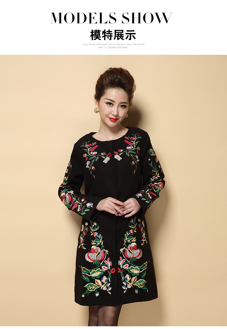 Memnarch 琊 Connie shop in winter the new elderly mother load of ethnic embroidery large embroidered a wool coat jacket black L picture, prices, brand platters! The elections are supplied in the national character of distribution, so action, buy now enjoy more preferential! As soon as possible.
