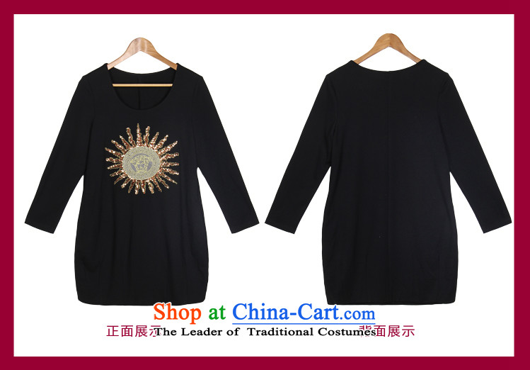 Memnarch 琊 Connie shop new fall inside thick mm xl stylish Sun Spangle Embroidery simple dresses black large number of pictures, prices, XXXXL brand platters! The elections are supplied in the national character of distribution, so action, buy now enjoy more preferential! As soon as possible.