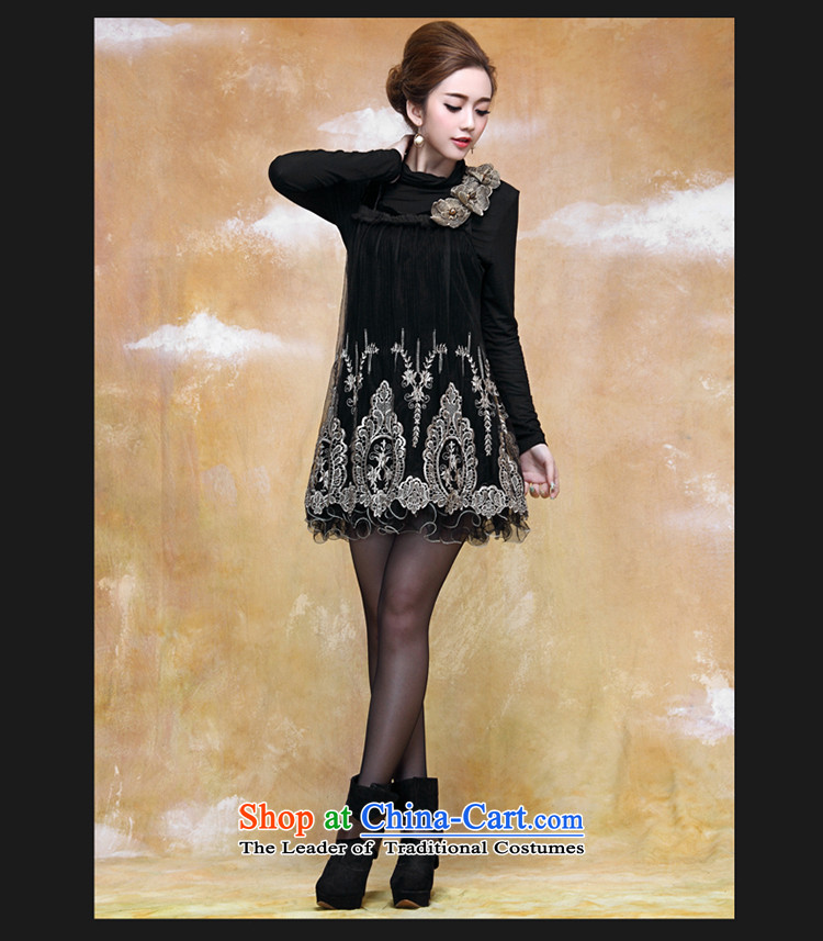 Memnarch 琊 Connie shop thick mm autumn packaged version of sister-thick xl stereo embroidery flowers sleeveless tank dresses large black XL Photo, prices, brand platters! The elections are supplied in the national character of distribution, so action, buy now enjoy more preferential! As soon as possible.