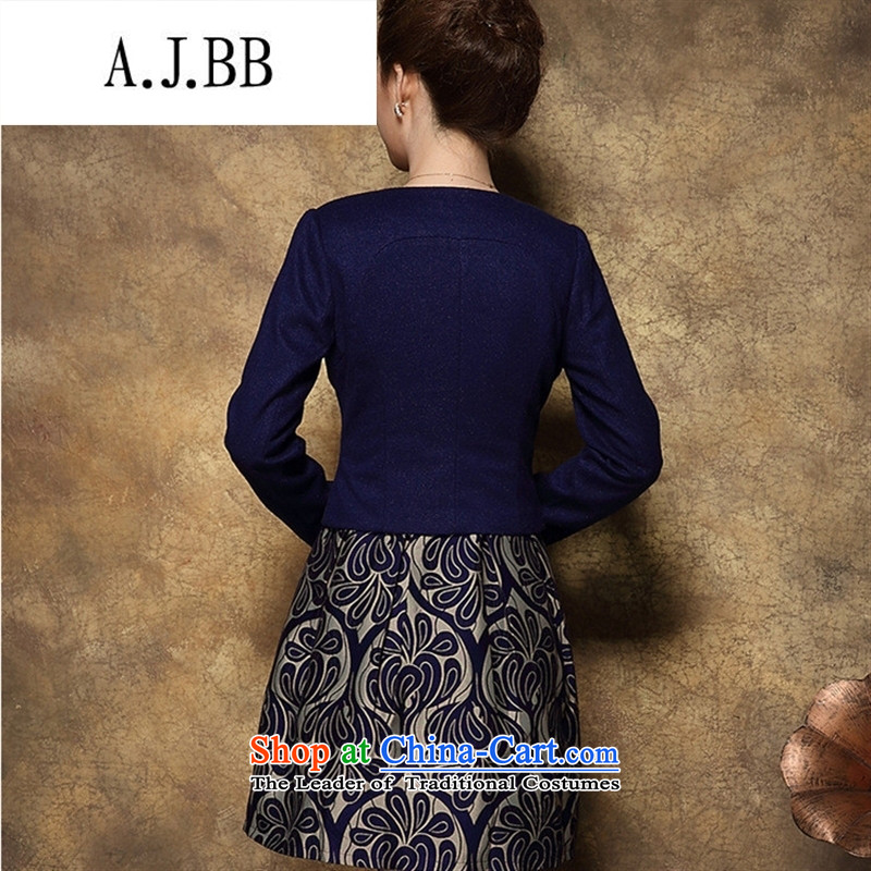 Memnarch 琊 Connie Shop Women fall in the number of older new boxed mother with two-piece blue skirt XL,A.J.BB,,, shopping on the Internet