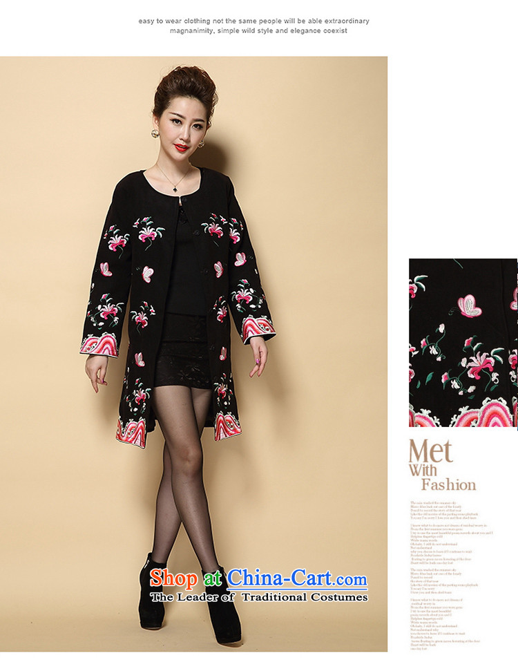 Memnarch 琊 Connie shop autumn and winter new elderly mother in large embroidered with long a wool coat black 4XL Photo, prices, brand platters! The elections are supplied in the national character of distribution, so action, buy now enjoy more preferential! As soon as possible.