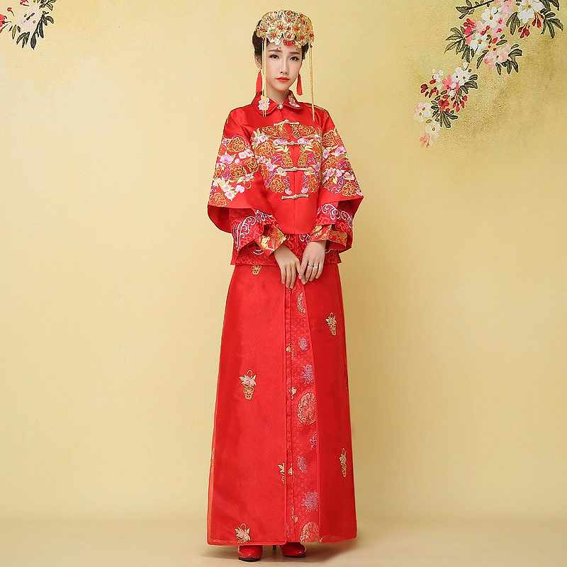 Hillo Lisa (XILUOSHA) Bride-soo wo service long 2015 new wedding dress cheongsam red retro Chinese dragon and the use of winter clothing bows RED M HILLO Lisa (XILUOSHA) , , , shopping on the Internet