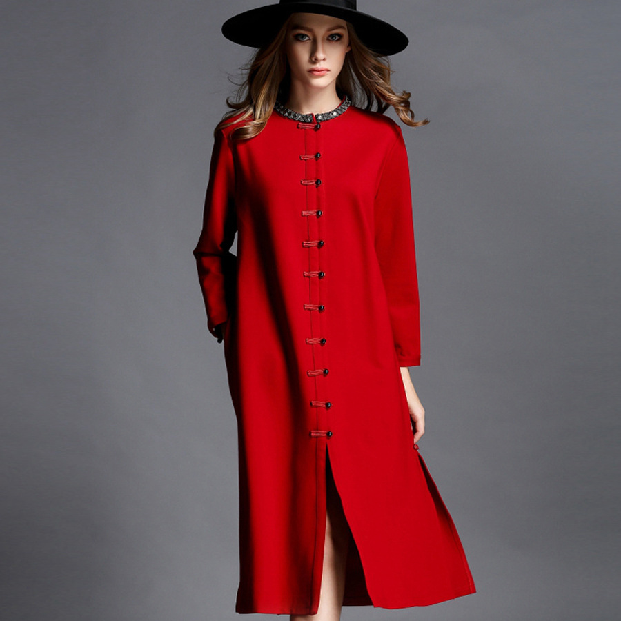 The case of the 2015 winter clothing new women's improved qipao retro-Clip Pin Collar relaxd longer drill windbreaker-dresses red XL Photo, prices, brand platters! The elections are supplied in the national character of distribution, so action, buy now enjoy more preferential! As soon as possible.