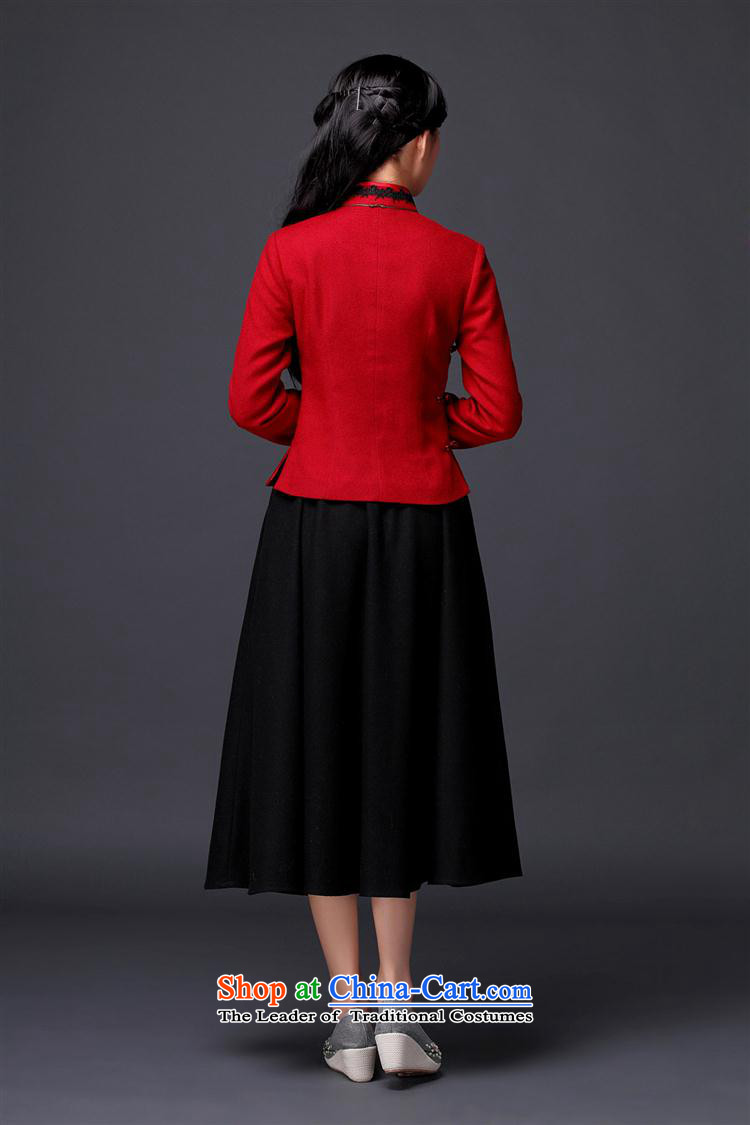 Mano-hwan's 2015 new clothes of the Republic of Korea wind hair qipao? improved long-sleeved Tang Dynasty Chinese tea dress red S picture, prices, brand platters! The elections are supplied in the national character of distribution, so action, buy now enjoy more preferential! As soon as possible.
