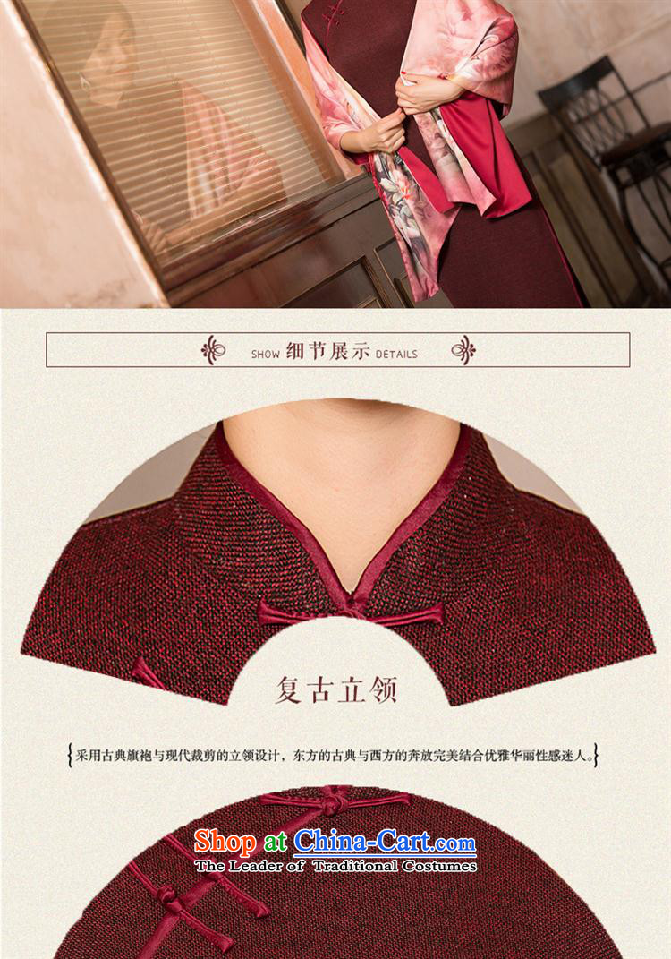 Mano-hwan's new 2015 qipao autumn and winter fifth cuff qipao retro style improvement long hair? 13051 qipao skirt pictures thick color M brand, prices, picture platters! The elections are supplied in the national character of distribution, so action, buy now enjoy more preferential! As soon as possible.