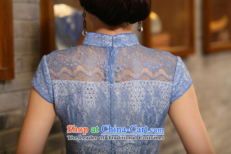 Mano-hwan's new fall qipao lace qipao short-sleeved short skirt the skirt Fashion cheongsam dress Pictures 