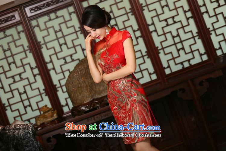 Mano-hwan's 2015 autumn and winter new improvement in, qipao qipao high on Lace Embroidery qipao's skirt red XXL picture, prices, brand platters! The elections are supplied in the national character of distribution, so action, buy now enjoy more preferential! As soon as possible.