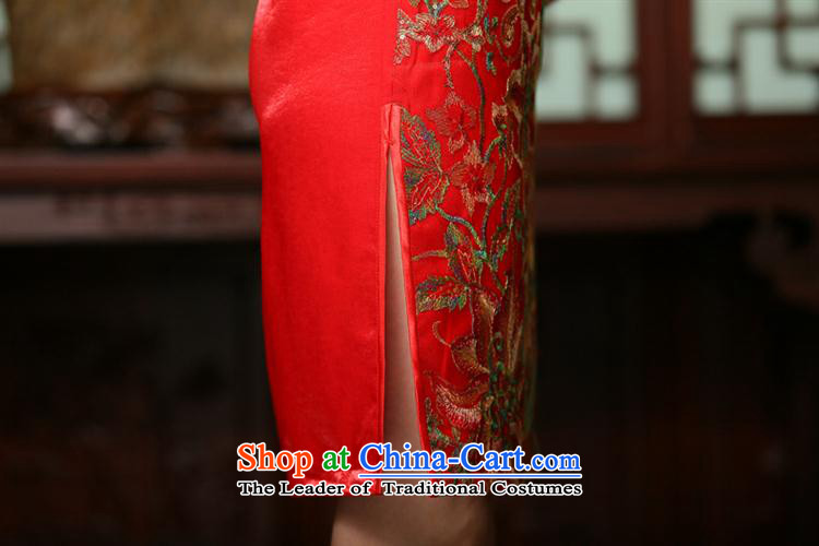 Mano-hwan's 2015 autumn and winter new improvement in, qipao qipao high on Lace Embroidery qipao's skirt red XXL picture, prices, brand platters! The elections are supplied in the national character of distribution, so action, buy now enjoy more preferential! As soon as possible.