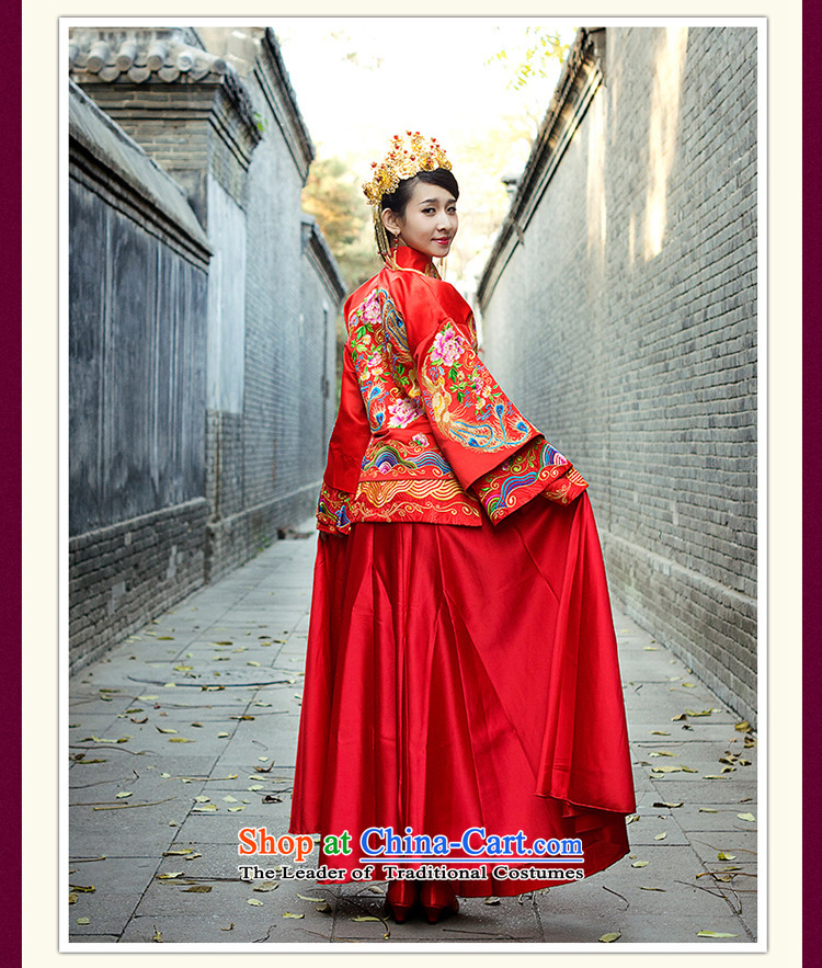 Hillo XILUOSHA Lisa (2015) new Service bridal dresses Sau Wo wedding dress retro Chinese dragon serving drink use marriage kit autumn and winter female RED M picture, prices, brand platters! The elections are supplied in the national character of distribution, so action, buy now enjoy more preferential! As soon as possible.