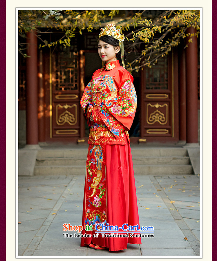 Hillo XILUOSHA Lisa (2015) new Service bridal dresses Sau Wo wedding dress retro Chinese dragon serving drink use marriage kit autumn and winter female RED M picture, prices, brand platters! The elections are supplied in the national character of distribution, so action, buy now enjoy more preferential! As soon as possible.