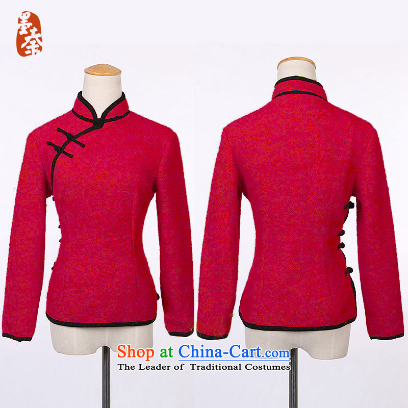 The original innovation of Qin Designer Red Sorghum republic of korea a collar is pressed to the word manually detained Chinese shirt mq1105013 Cheuk-yan sang young Heather M Ink Qin , , , shopping on the Internet