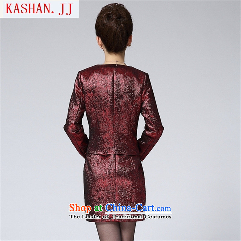 Mano-hwan's 2015 two kits of Sau San dresses autumn and winter, in the new large older women's wedding mother L(165 88A), red card Shan (KASHAN.JJ CHRISTMASTIME) , , , shopping on the Internet