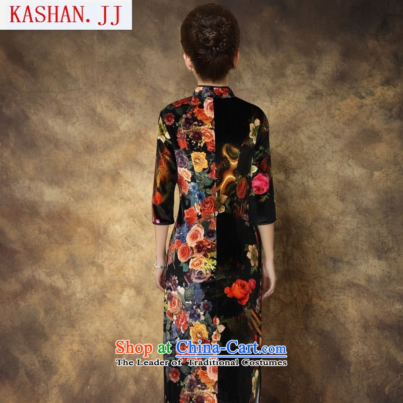 Mano-hwan's 2015 new Stretch Wool fashion, cuff Kim short cheongsam dress dresses source picture color card Shan Zaoyuan XXL, KASHAN.JJ (shopping on the Internet has been pressed.)