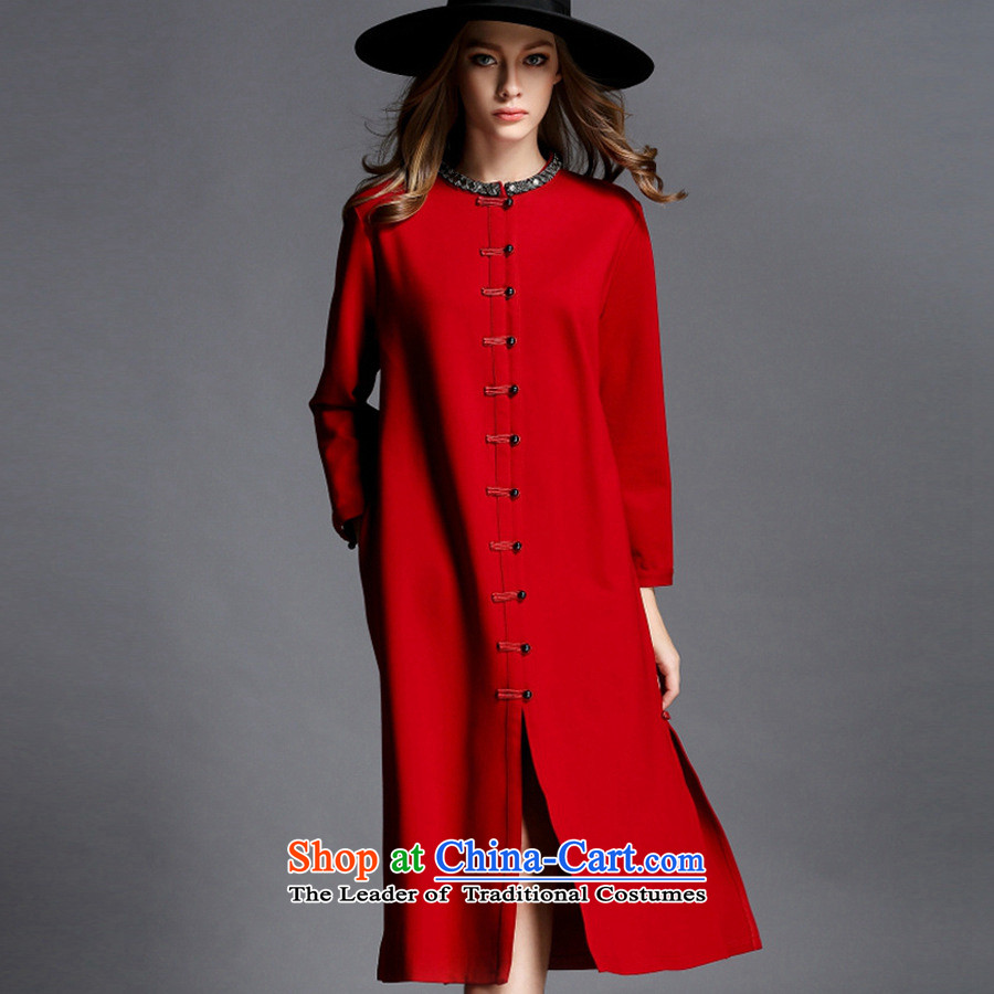The case of the 2015 winter clothing new improved qipao retro-Clip Pin Collar relaxd longer drill windbreaker-dresses black L picture, prices, brand platters! The elections are supplied in the national character of distribution, so action, buy now enjoy more preferential! As soon as possible.