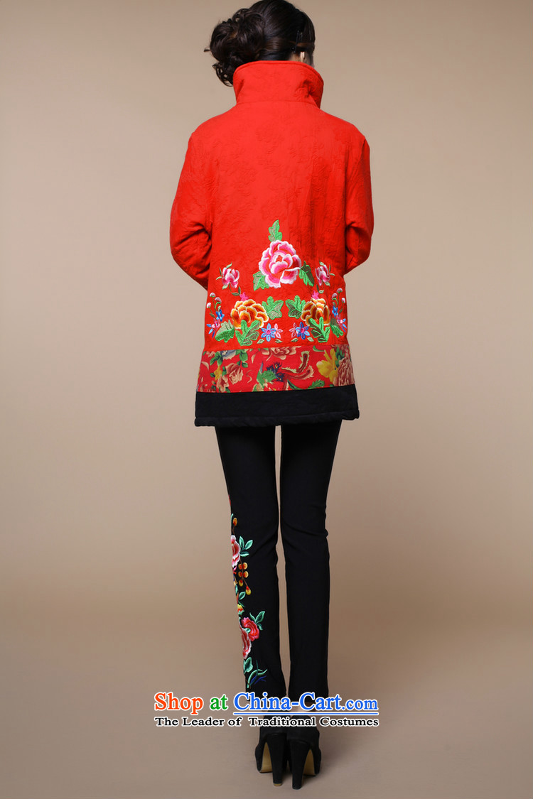 2015 WINTER female Korean version of the new trendy retro in long coat embroidered cotton coat two sets of Tang Dynasty will replace the girl kit 3XL green picture, prices, brand platters! The elections are supplied in the national character of distribution, so action, buy now enjoy more preferential! As soon as possible.