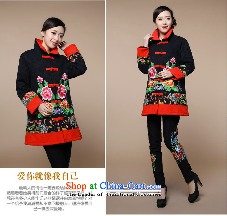 2015 Winter Female new Korean modern embroidery in long cotton swab two-piece set with Tang Dynasty Show Services female red T-shirt L picture, prices, brand platters! The elections are supplied in the national character of distribution, so action, buy now enjoy more preferential! As soon as possible.