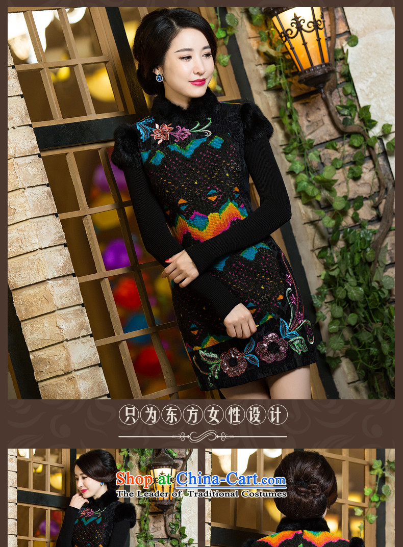 Eason Chan point new 201 stylish mother load winter rabbit hair for Chinese cheongsam dress Black XL Photo, prices, brand platters! The elections are supplied in the national character of distribution, so action, buy now enjoy more preferential! As soon as possible.