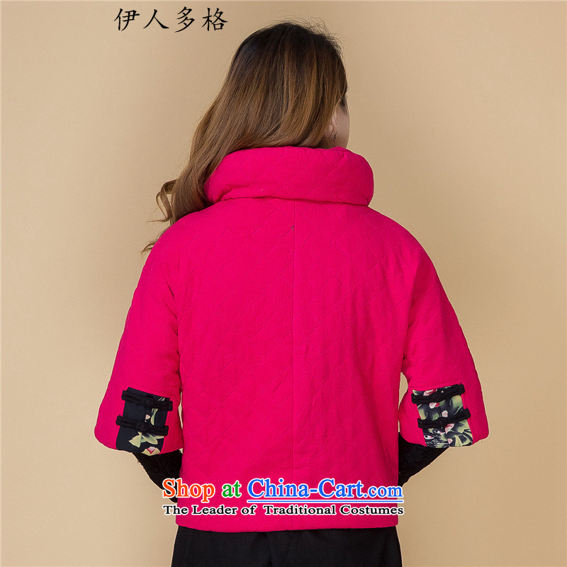 The Mai-Mai multi-winter new retro ethnic women Tang dynasty cotton linen cotton coat embroidered short, 7 cuff thick coat -968 female pink, robe XL, Mai-Mai multiple cells (YIRENDUOGE) , , , shopping on the Internet