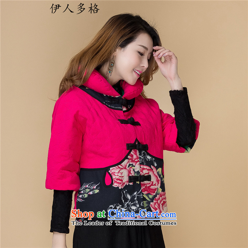 The Mai-Mai multi-winter new retro ethnic women Tang dynasty cotton linen cotton coat embroidered short, 7 cuff thick coat -968 female pink, robe XL, Mai-Mai multiple cells (YIRENDUOGE) , , , shopping on the Internet