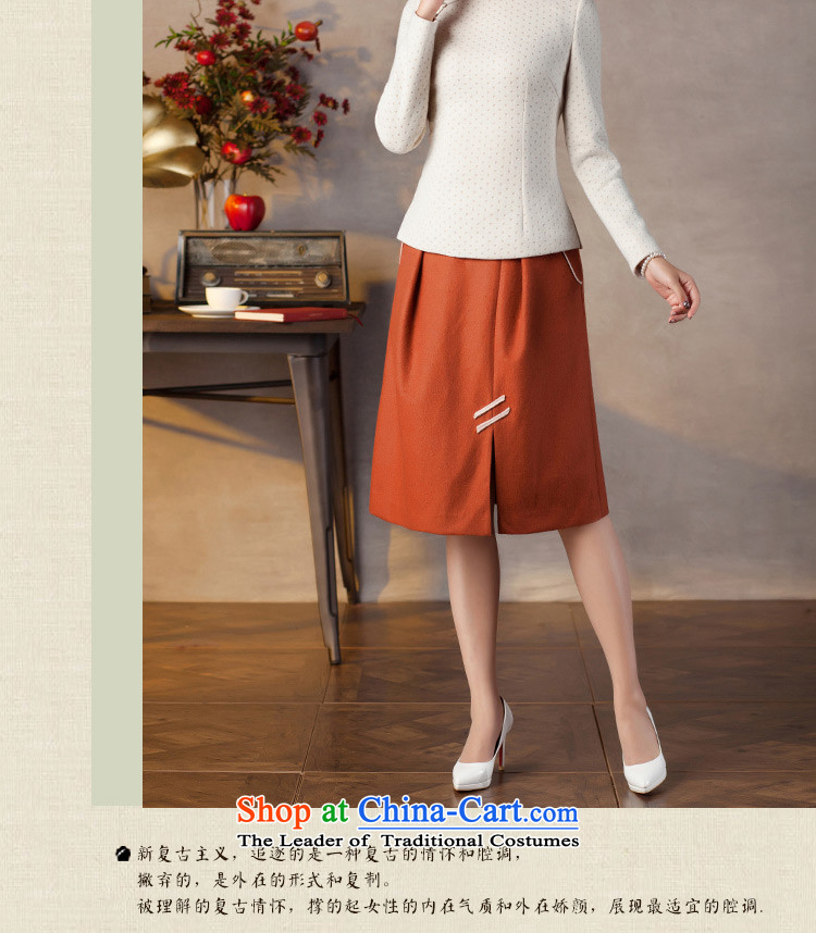 A Pinwheel Without Wind Heng-fang yi 2015 new knitting Long-sleeve China wind winter clothing retro two-color T-shirt, beige M pictures cheongsam, prices, brand platters! The elections are supplied in the national character of distribution, so action, buy now enjoy more preferential! As soon as possible.