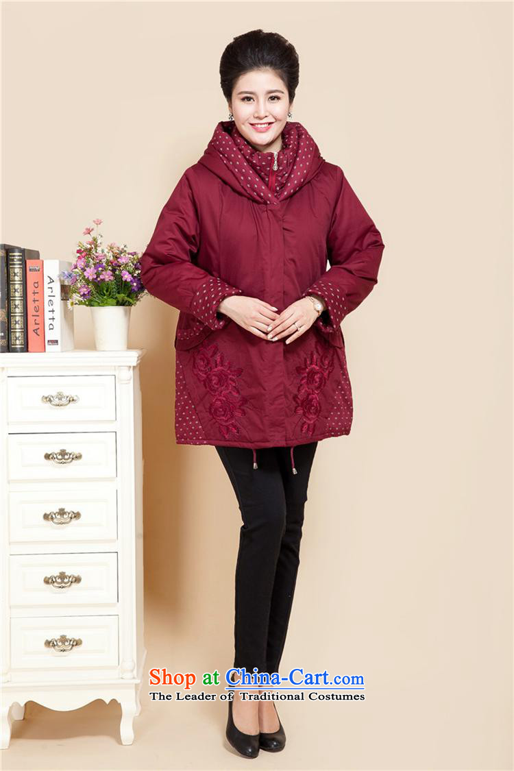 Ms Rebecca Pun stylish shops king code 200 catties of winter clothing middle-aged moms with cotton coat in the thick of older women's jacket grandma load cotton quilted fabrics wine red cotton coat 4XL recommendation 170 to 190 catties picture, prices, brand platters! The elections are supplied in the national character of distribution, so action, buy now enjoy more preferential! As soon as possible.