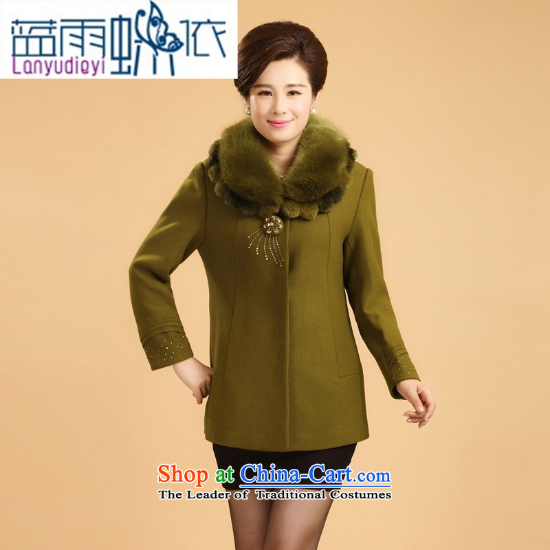 Ya-ting shop in older women's autumn and winter coats middle-aged moms load replacing winter clothing 40-50-year-old wool? gross Neck Jacket Red 4XL, blue rain butterfly according to , , , shopping on the Internet