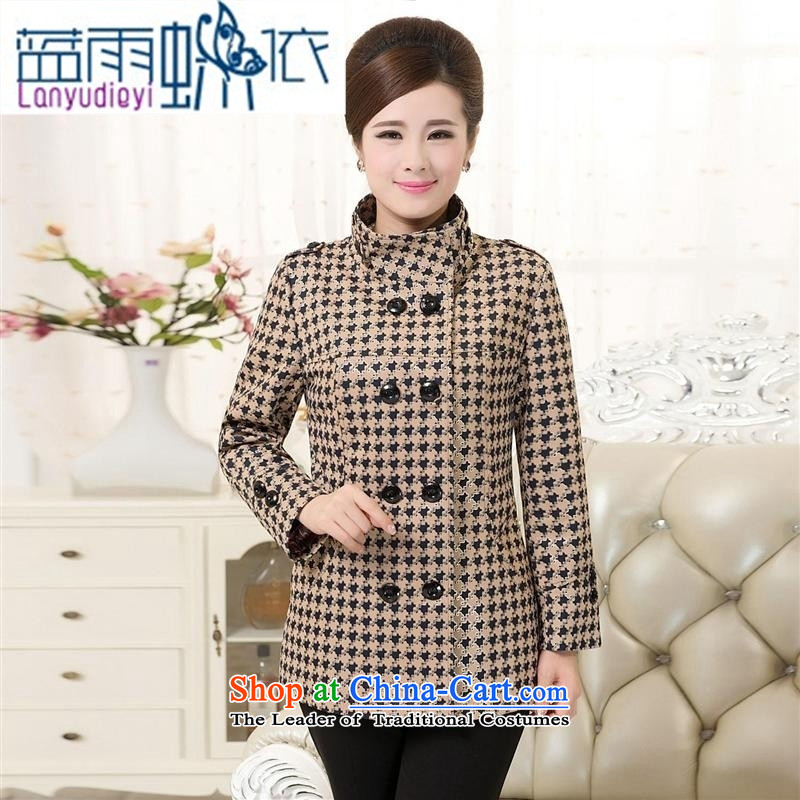 Shop 2015 Ya-ting the elderly in the autumn and winter load new products to increase code T-shirt thick with wind jacket mother Lady With 1-color XL 130 to 140 catties recommendations, blue rain butterfly according to , , , shopping on the Internet