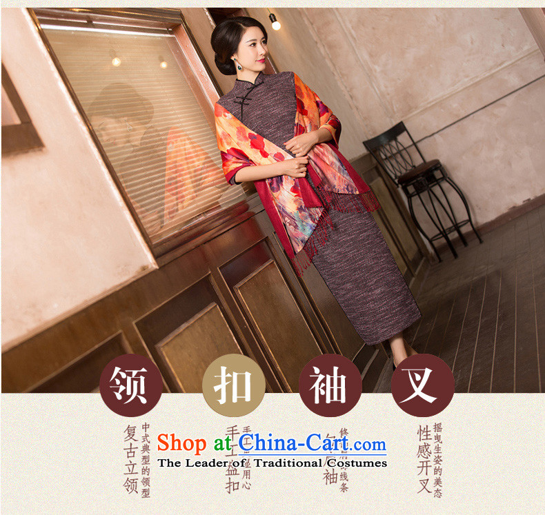 Yuan of and Stylish retro knitting wool 2015 cheongsam dress? the new winter clothing qipao improvement long skirt T13051 load magenta mother M picture, prices, brand platters! The elections are supplied in the national character of distribution, so action, buy now enjoy more preferential! As soon as possible.