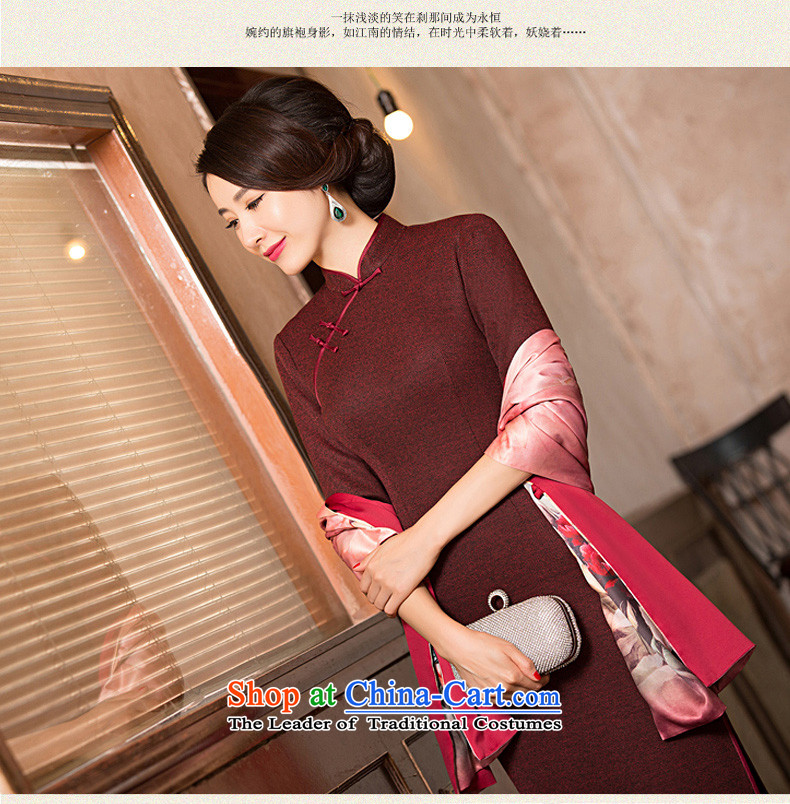 Yuan of and Stylish retro knitting wool 2015 cheongsam dress? the new winter clothing qipao improvement long skirt T13051 load magenta mother M picture, prices, brand platters! The elections are supplied in the national character of distribution, so action, buy now enjoy more preferential! As soon as possible.