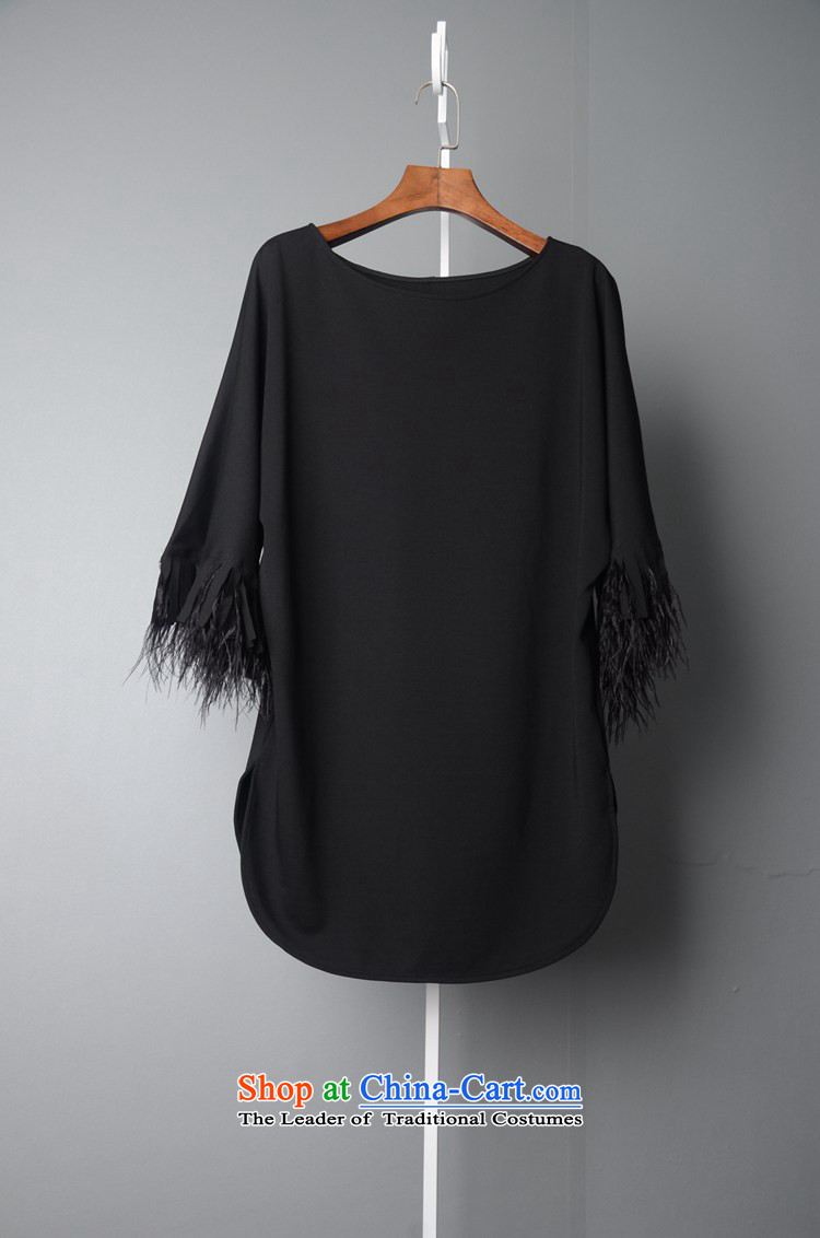 The main European site high-end women 2015 Autumn ostrich gross cotton round-neck collar in loose piece female gc3759 long black L picture, prices, brand platters! The elections are supplied in the national character of distribution, so action, buy now enjoy more preferential! As soon as possible.