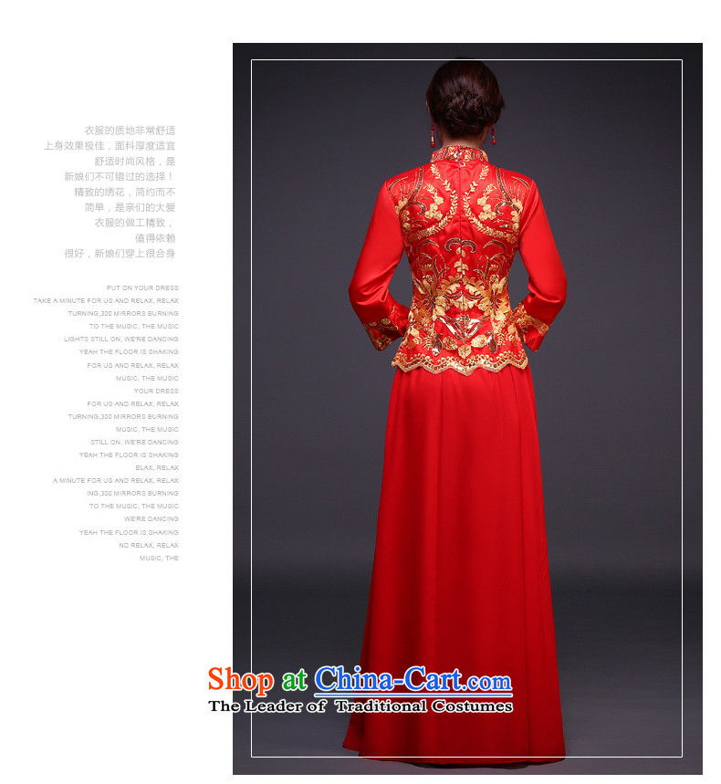 Blooming crazy marriage of qipao improvements winter cheongsam dress Tang dynasty long-sleeved bride bows services RED M picture, prices, brand platters! The elections are supplied in the national character of distribution, so action, buy now enjoy more preferential! As soon as possible.