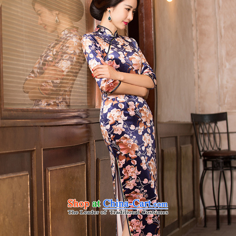 Yuan of Yue Ying 2015 Fall/Winter Collections of nostalgia for the establishment of a new court qipao wind improved cheongsam dress, Banquet Chinese Dress T13055  XXL, color picture pixel (YUAN YUAN SU) , , , shopping on the Internet