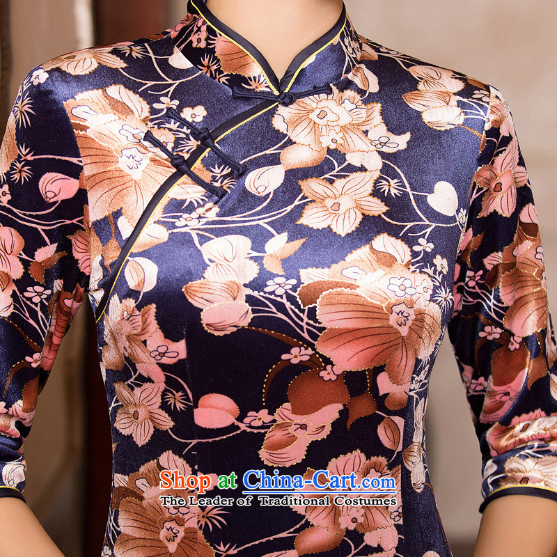 Yuan of Yue Ying 2015 Fall/Winter Collections of nostalgia for the establishment of a new court qipao wind improved cheongsam dress, Banquet Chinese Dress T13055  XXL, color picture pixel (YUAN YUAN SU) , , , shopping on the Internet