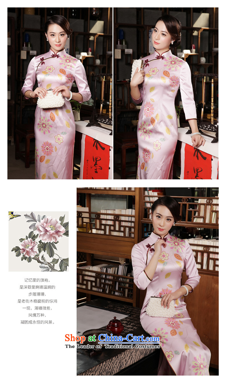The Wu Female Red Silk Cheongsam 2015 New Fall/Winter Collections daily Sau San herbs extract seven qipao long-sleeved gown coral powder M picture, prices, brand platters! The elections are supplied in the national character of distribution, so action, buy now enjoy more preferential! As soon as possible.