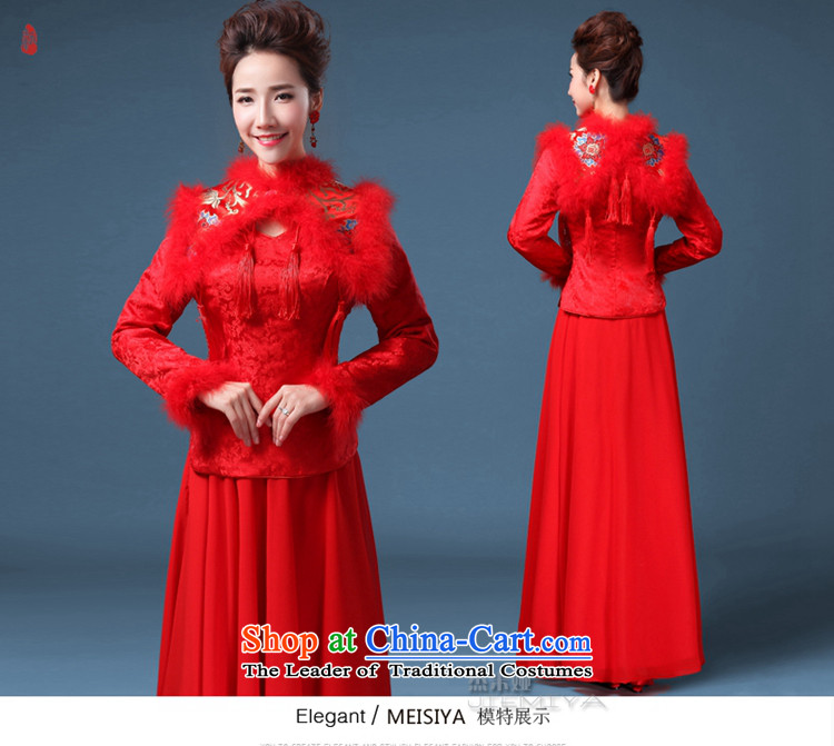 Jie mija bows Service Bridal Fashion 2014 new red wedding dresses in long-sleeved marriage evening dresses lace RED M picture, prices, brand platters! The elections are supplied in the national character of distribution, so action, buy now enjoy more preferential! As soon as possible.