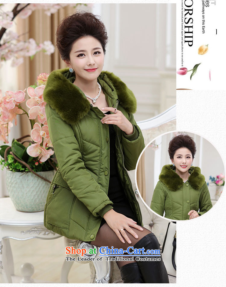 * Load mother Hong-apples in the countrysides long) Older women's winter clothing larger gross cap reinforcement jacket middle-aged neckties robe female grass green 2XL Photo, prices, brand platters! The elections are supplied in the national character of distribution, so action, buy now enjoy more preferential! As soon as possible.